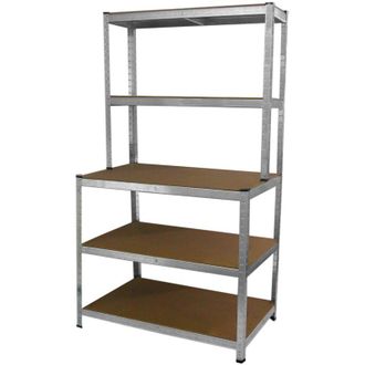 MonsterShop Monster Racking - Estanter&iacute;a Met&aacute;lica Galvanizada Acero Galvanizado Banco Mesa De Trabajo Estante Met&aacute;lico De Metal Profesional Industrial Almacenaje 
