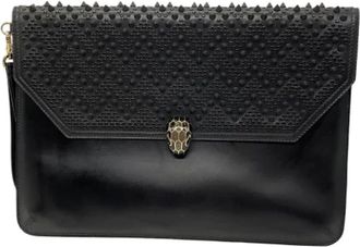 Bulgari Pre-owned Clutches, female, Black, Size: ONE SIZE Pre-owned Leather shoulder-bags