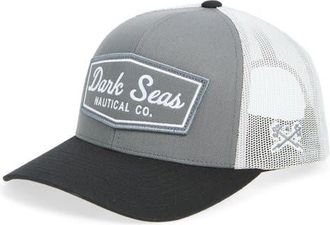 Dark Seas Winston Trucker Hat in Grey/black at Nordstrom