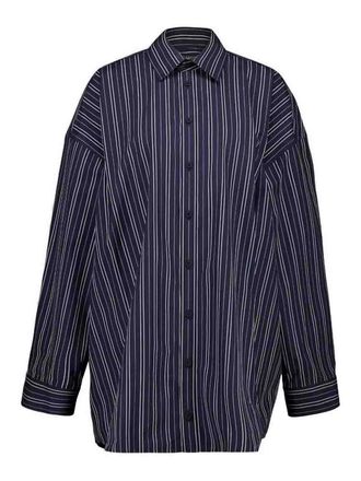 Balenciaga Striped Mini Shirt Dress
