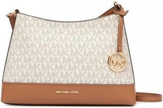 Michael Kors Andie Crossbody Bag - Dames - Schoudertassen - Beige - ONE Size - Polyester - Tassen