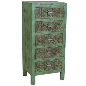Wanderlust Deco Sinfonier de madera artesanal verde 50x40x110h cm