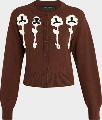 Wynn Hamlyn Pansy Appliqu&eacute; Cardigan