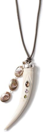 Chan Luu Tusk Pendant Necklace in Abalone at Nordstrom