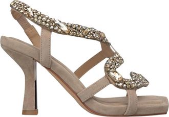 Alma En Pena Sandaal slang strass - Dames - Sandalen met hakken - Beige - 36 EU - Schoenen