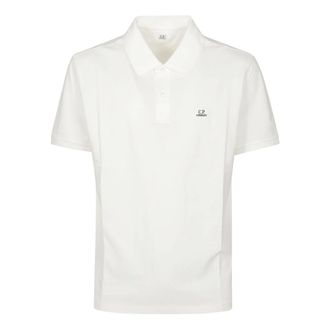 C.P. Company Polo Shirts, male, White, Size: XL Short Sleeve Polo Shirt