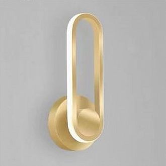 Trade Shop Trade Shop Traesio - Trade Shop - Applique Da Parete Led 13 Watt Ovale Verticale Orientabile Oro Luce Fredda 50353