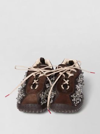 Miu Miu crystal-embellished low-top sneakers