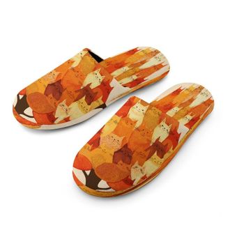 Generic Cat Tree Mens Cozy Memory Foam Slippers Warm Cotton House Shoes Comfy Slipper for Indoor Outdoor