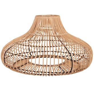 Maisons du monde L&aacute;mpara de techo no electrificada de rat&aacute;n calado 27 cm