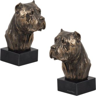 OEM Cane Corso Italiano: Estatuilla De Perro, Busto Sobre Base De Piedra, Escultura, Trofeo Para Exposici&oacute;n Canina De Art-dog