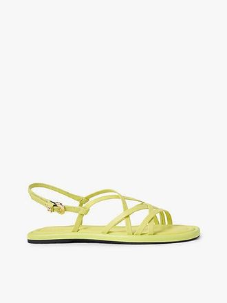 Tommy Hilfiger Sandalias planas de piel con tiras cruzadas