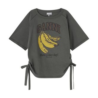 Ganni Dames, Tops, Grijs, Maat: XS Katoen