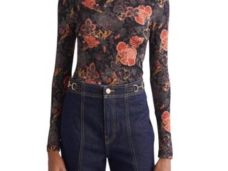 Ulla Johnson Aurelia Turtleneck Top In Night Lily