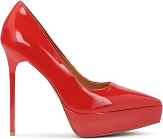Kazar Rode gelakte platformpumps - Dames - Pumps - Rood - 36 EU - Leer - Schoenen