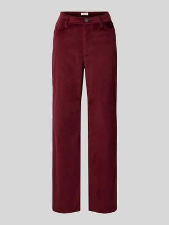 s.Oliver Red Label Regular Fit Cordhose mit geradem Bein in Bordeaux, Gr&ouml;&szlig;e 38