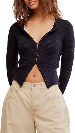 Free People Its On Rib Cardigan in Black at Nordstrom Rack, Size X-Small