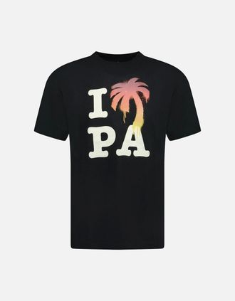Palm Angels Mens Palm Angels I Love Pa T-Shirt Black - Size: 42