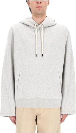 Lanvin Katoenen Blend Logo Hoodie - Heren - Hoodies - Grijs - S - Katoen - Hoodies & sweatvesten