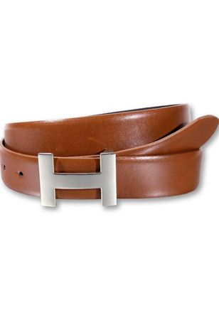 Bernd G&ouml;tz Koppelg&uuml;rtel SILBERGIFT, Damen, Gr. 85, braun (cognac), Rindsleder, G&uuml;rtel Koppelg&uuml;rtel, mit exklusiver Designschliesse