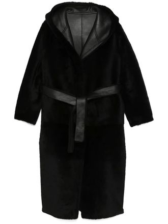 Liska Katoby coat - women - Sheep Skin/Shearling - L - Black