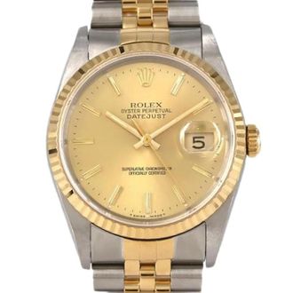 Rolex Pre-owned Datejust Roestvrij staal Geelgoud Automatisch - Dames - Vintage Horloges - Geel - ONE Size - Vintage