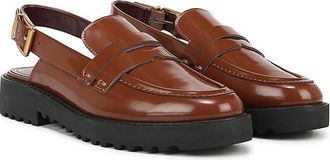 Franco Sarto Coppola Slingback Womens Shoes Tobacco Brown Faux Leather : 8.5 M