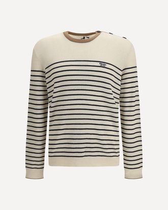 Prada jacquard wool and cotton blend Sweater Male 46