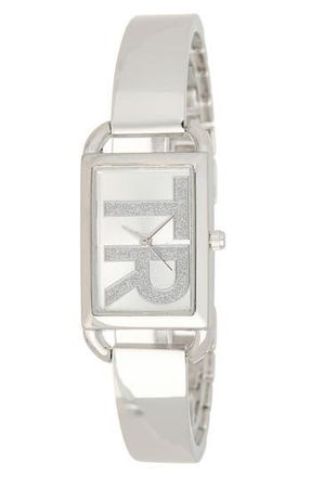 True Religion TR Logo Cuff Bracelet Watch, 22mm in Silver at Nordstrom Rack