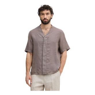 Benetton Heren, Overhemden, Bruin, Maat: 2XL Linnen