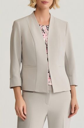 Kasper Cuff Sleeve Jacket in Summer Straw at Nordstrom, Size 16