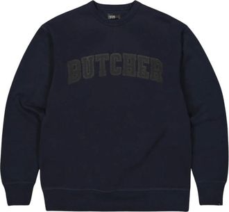 Butcher of Blue Butcher Crew - Heren - Sweatshirts & Hoodies - Blauw - Maat: L Katoen