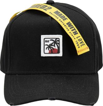 Dsquared2 Baseballpet met D2-patchlogo