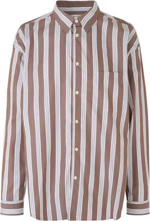 Samsøe & Samsøe Camicia a righe in cotone - Marrone