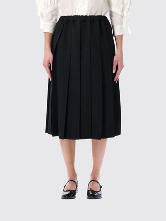 Comme Des Gar&ccedil;ons Pleated Cr&ecirc;pe Midi Skirt with High Elasticated Waist