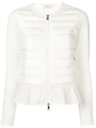 Moncler padded front jacket - White
