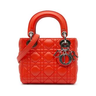 Dior Pre-owned Vintage leren handtas - Dames - Pre-owned - Rood - Maat: ONE Size Leer