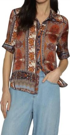 Drew Kamila Button Front Top In Multi