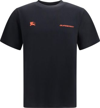 Burberry Mens T-Shirt Cotton Map Print Black T-Shirts And Polos