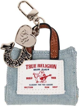 True Religion Buddha Mini Tote Bag Charm in Denim at Nordstrom