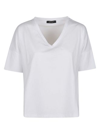 Aragona Cropped Relaxed V Neck T-Shirt