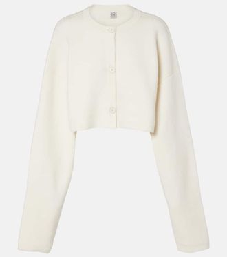 Toteme Cropped wool-blend cardigan