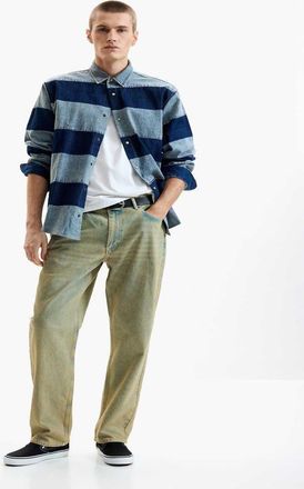 Desigual Camicia di jeans blu a righe