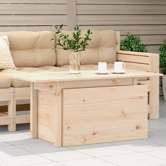 vidaXL Mesa De Jard&iacute;n Madera Maciza De Pino 100x50x75 Cm Vidaxl
