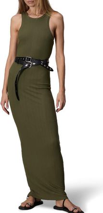 Rag & Bone Luca Rib Tank Maxi Dress in Dark Olve at Nordstrom Rack, Size Medium