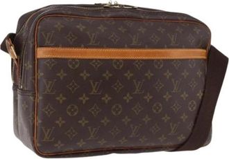 Louis Vuitton Pre-owned Monogram Canvas Shoulder Bag - Dames - Vintage Schoudertas - Bruin - ONE Size - Leer - Vintage