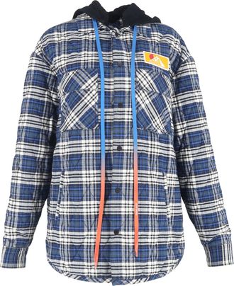 Off-white Overshirt Flannel Jacket in Blue Cotton