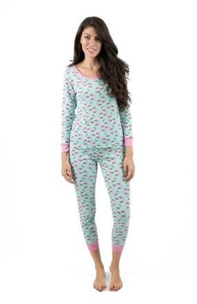 Leveret Womens Cotton Matching Family Pajamas, Dream Weaver Prints in Flamingo at Nordstrom, Size X-Large
