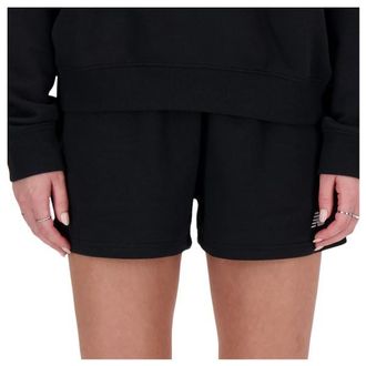 New Balance Sport Essentials French Terry Short Shorts f&uuml;r Damen | schwarz
