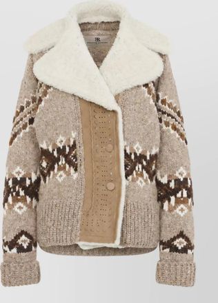 Ermanno Scervino chunky-knit fair isle cardigan jacket